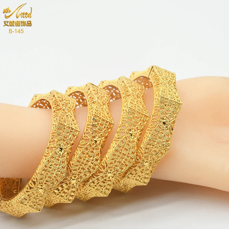 ANIID Dubai Bangles Gold Color bracelet Women