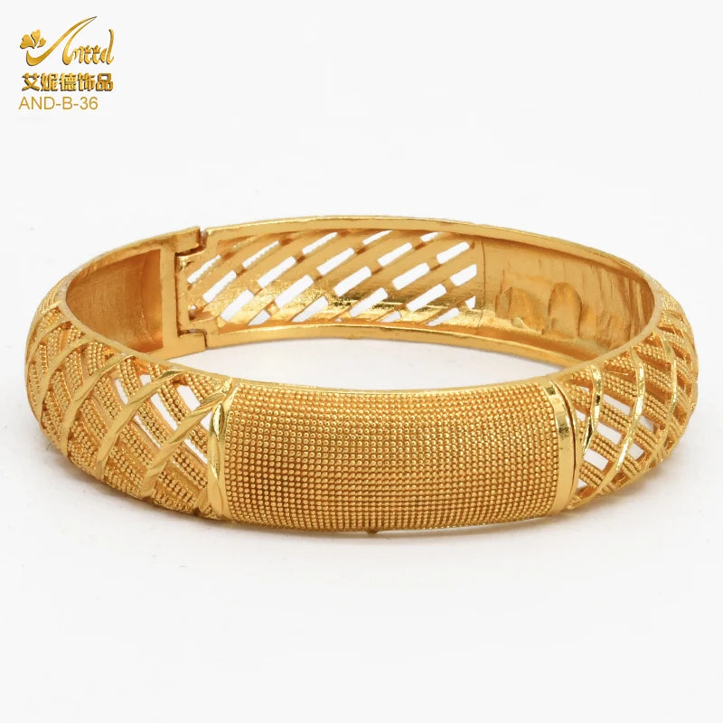 ANIID Dubai Bangles Gold Color bracelet Women