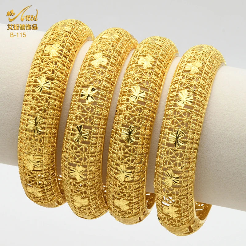 ANIID Dubai Bangles Gold Color bracelet Women