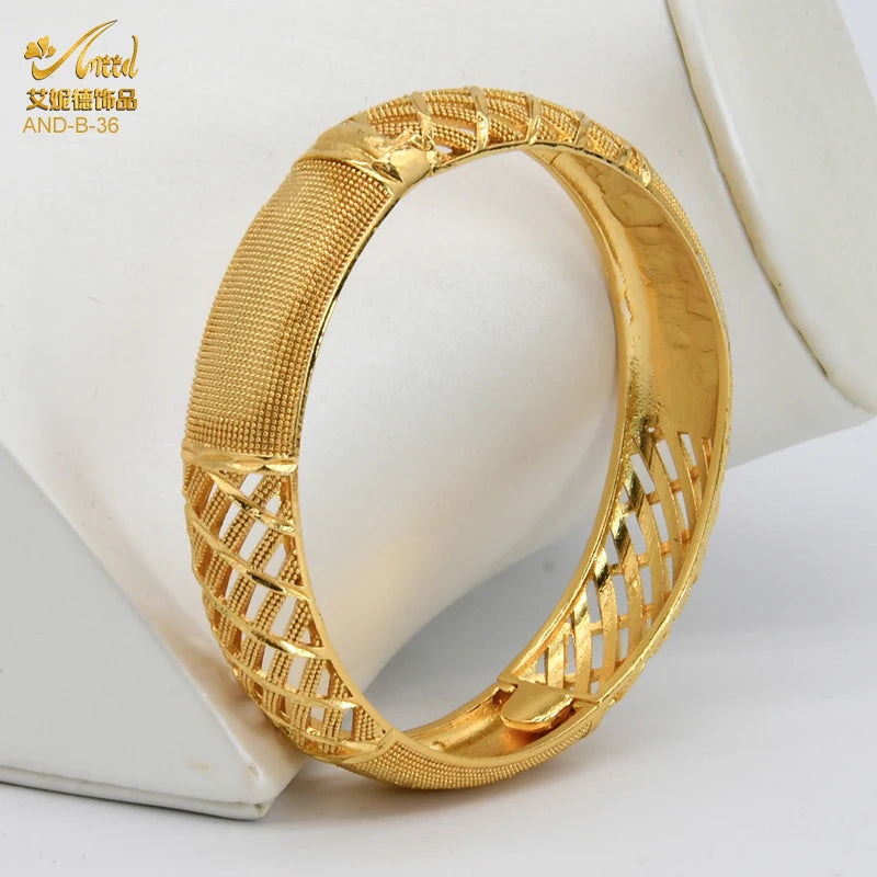 ANIID Dubai Bangles Gold Color bracelet Women
