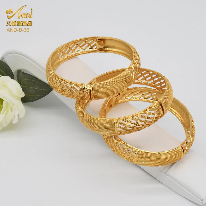 ANIID Dubai Bangles Gold Color bracelet Women