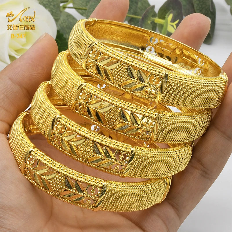 ANIID Dubai Bangles Gold Color bracelet Women