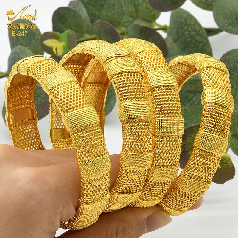 ANIID Dubai Bangles Gold Color bracelet Women