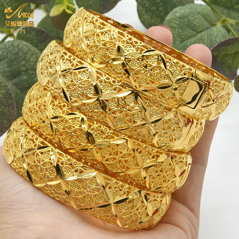 ANIID Dubai Bangles Gold Color bracelet Women