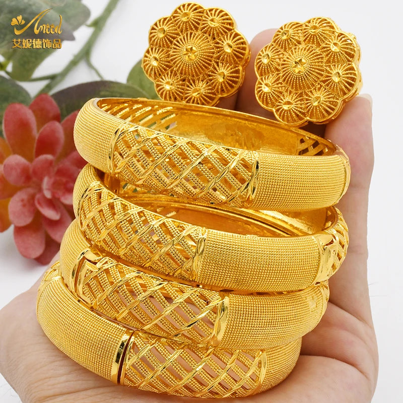 ANIID Dubai Bangles Gold Color bracelet Women