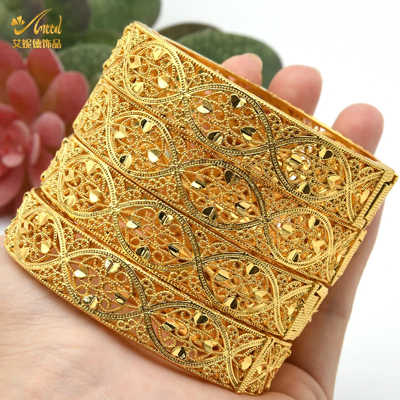ANIID Dubai Bangles Gold Color bracelet Women