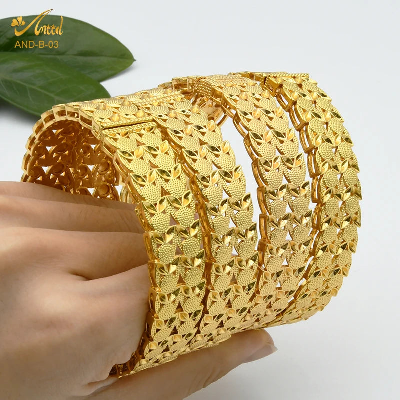 ANIID Dubai Bangles Gold Color bracelet Women