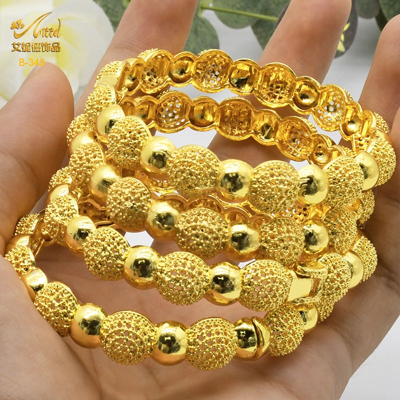 ANIID Dubai Bangles Gold Color bracelet Women