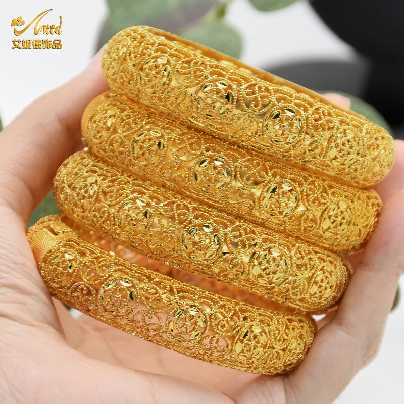 ANIID Dubai Bangles Gold Color bracelet Women