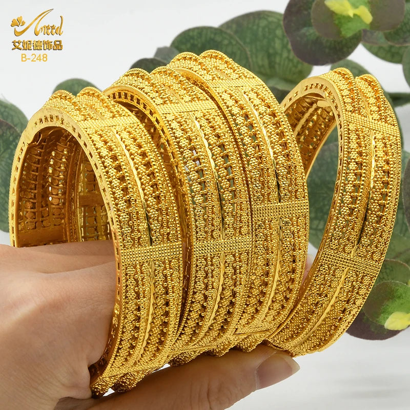 ANIID Dubai Bangles Gold Color bracelet Women