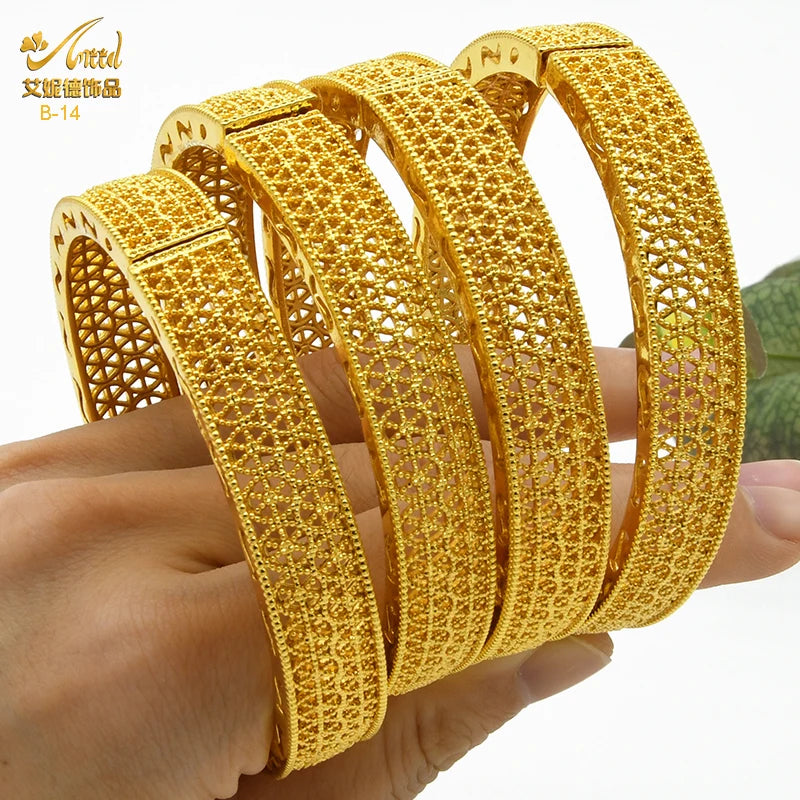ANIID Dubai Bangles Gold Color bracelet Women