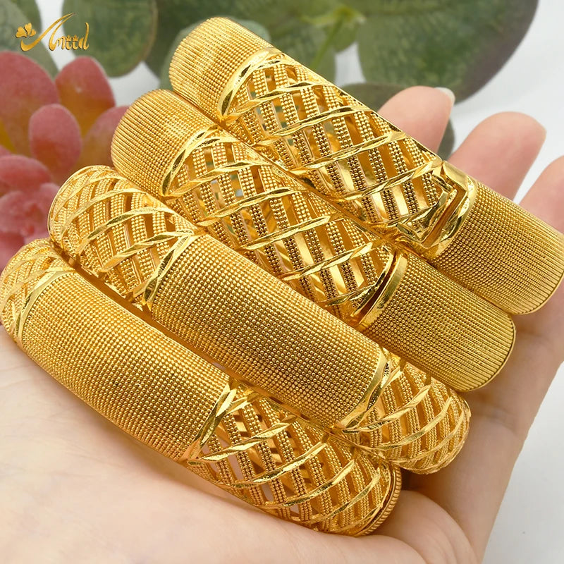 ANIID Dubai Bangles Gold Color bracelet Women