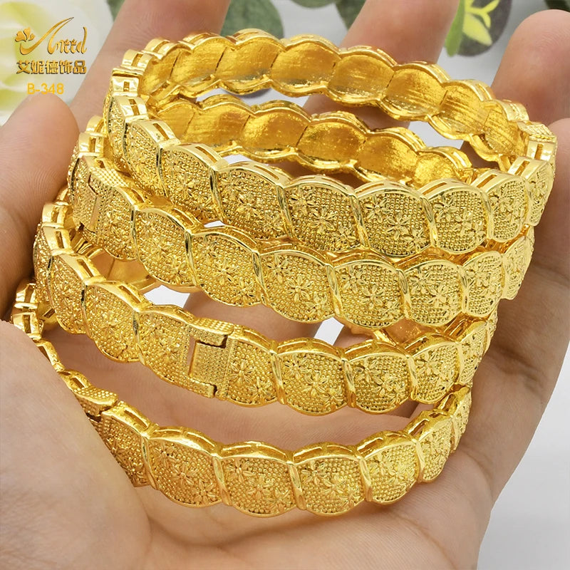 ANIID Dubai Bangles Gold Color bracelet Women