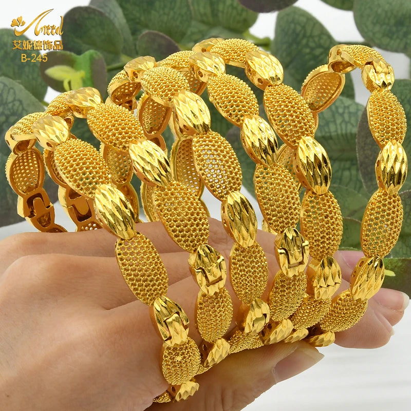 ANIID Dubai Bangles Gold Color bracelet Women